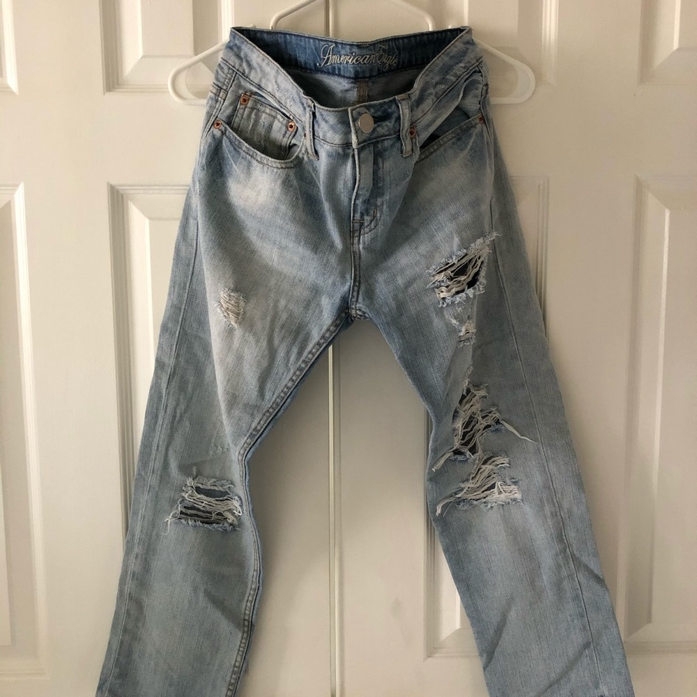 American Eagle distressed boyfriend jeans